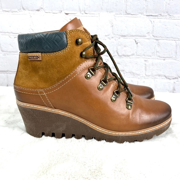 🚫SOLD! •Like New |•PIKOLINOS•| Lace Up Ankle Boots In Brandy - Picture 2 of 15